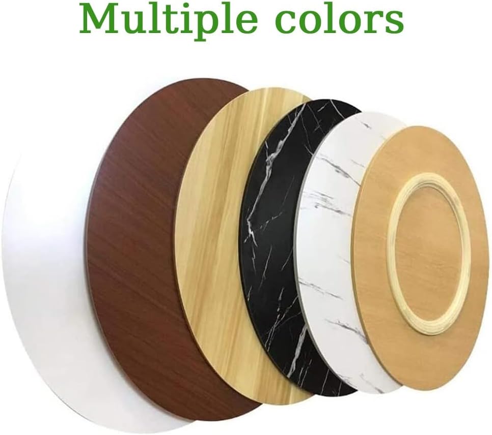 SKSPGPKTACA 20" 30" 36" 40" 50" Large Rotating Serving Tray Wooden Turntable for Dining Table, Table Top Lazy Susan Turntable, Round Rotating Tray Easy to Share Food(Black Marble,60cm/24in)