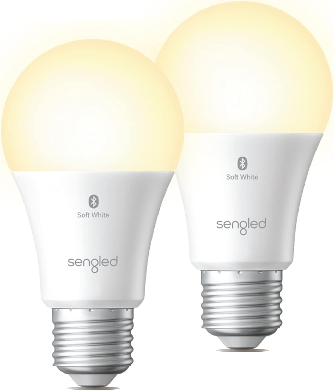 Sengled Alexa Light Bulbs, 100W Equivalent, S1 Auto Pairing with Alexa Devices, Smart Light Bulb that Work with Alexa, Bluetooth Mesh Smart Home Lighting, ‎Warm Light Bulbs, No Hub Required, 2-Pack,