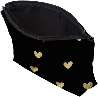 Cosmetic Bag for Women,Loomiloo Adorable Roomy Makeup Bags Travel Waterproof Toiletry Bag Accessories Organizer Liama Gifts Hearts 51356