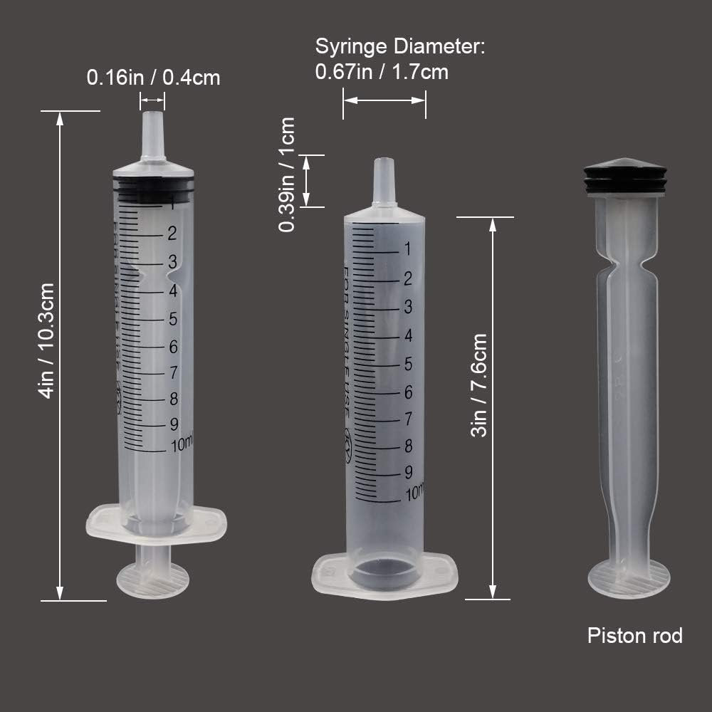 30 Pcs 10ml Plastic Syringe with Measurement, Without Needle, Suitable for Feeding Pets Watering Refilling(10ml,30pcs)