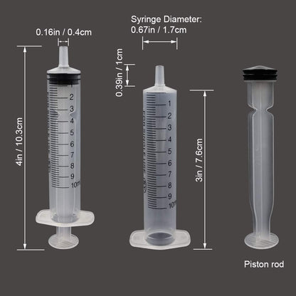 30 Pcs 10ml Plastic Syringe with Measurement, Without Needle, Suitable for Feeding Pets Watering Refilling(10ml,30pcs)