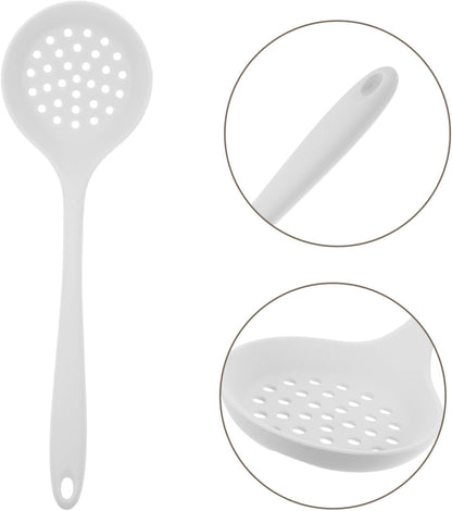 SOIMISS Recinzione Da Pesca in Silicone Caldo Utensili Da Cucina Notizia in Anticipo Gadget Da Cucina Cucinare Colino Per Cucchiaio Da Frittura Pentola Piccolo Filtro Bianca Gel Di Silice