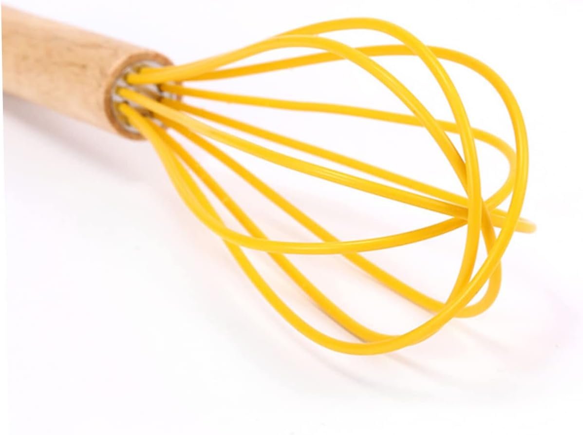 PHENOFICE 2 Pcs Baking Tools Wire Egg Mixer Automatic Wiper Blenders Dash Egg Cooker Whisk Mixer Sieve Yolk Tool for Egg Kneading Bamboo