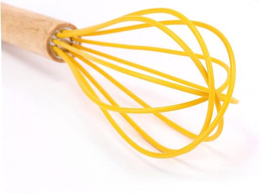 PHENOFICE 2 Pcs Baking Tools Wire Egg Mixer Automatic Wiper Blenders Dash Egg Cooker Whisk Mixer Sieve Yolk Tool for Egg Kneading Bamboo