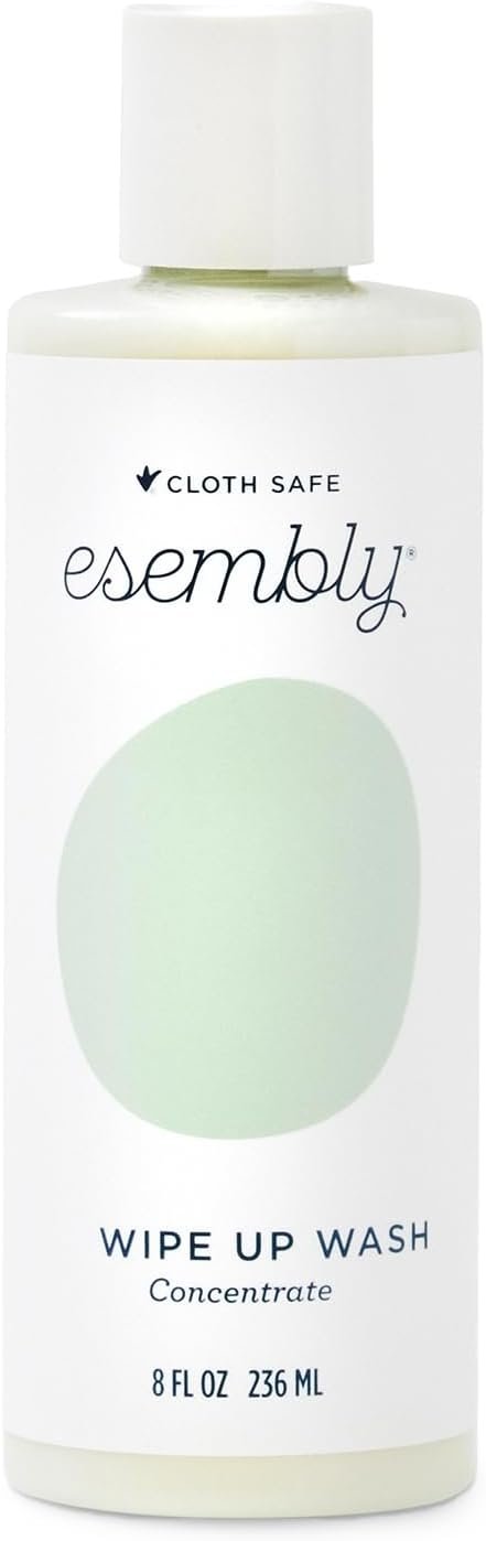 Esembly Wipe Up Wash Refill, Organic No-Rinse Foaming Wipes Solution, Natural Baby Wipe Solution for Reusable Wipes, Concentrate Refill Only, 8oz Bottle