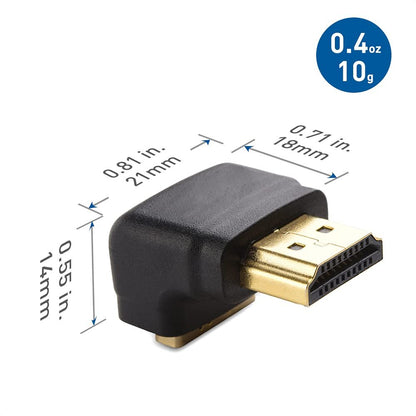 Cable Matters HDMI Adapter Right Angle HDMI Combo Pack 270 Degree and 90 Degree with 4K and HDR Support (2 Pack)
