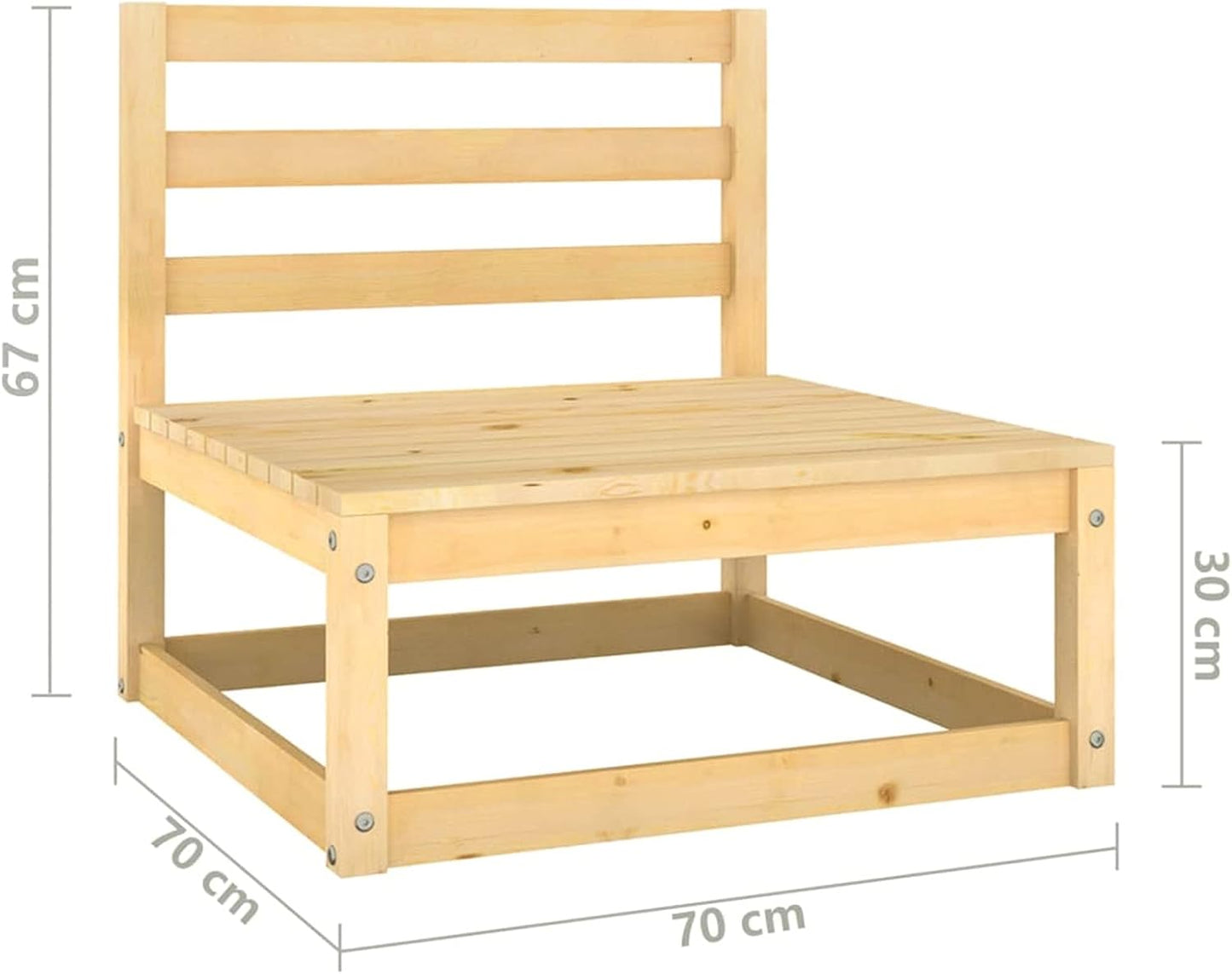 Homgoday Set Divani da Giardino 4 pz in Legno Massello di Pino, Lettini Prendisole, Divano Letto Mobili, Lettini da Giardino, Lettino da Piscina Esterno Piscina No