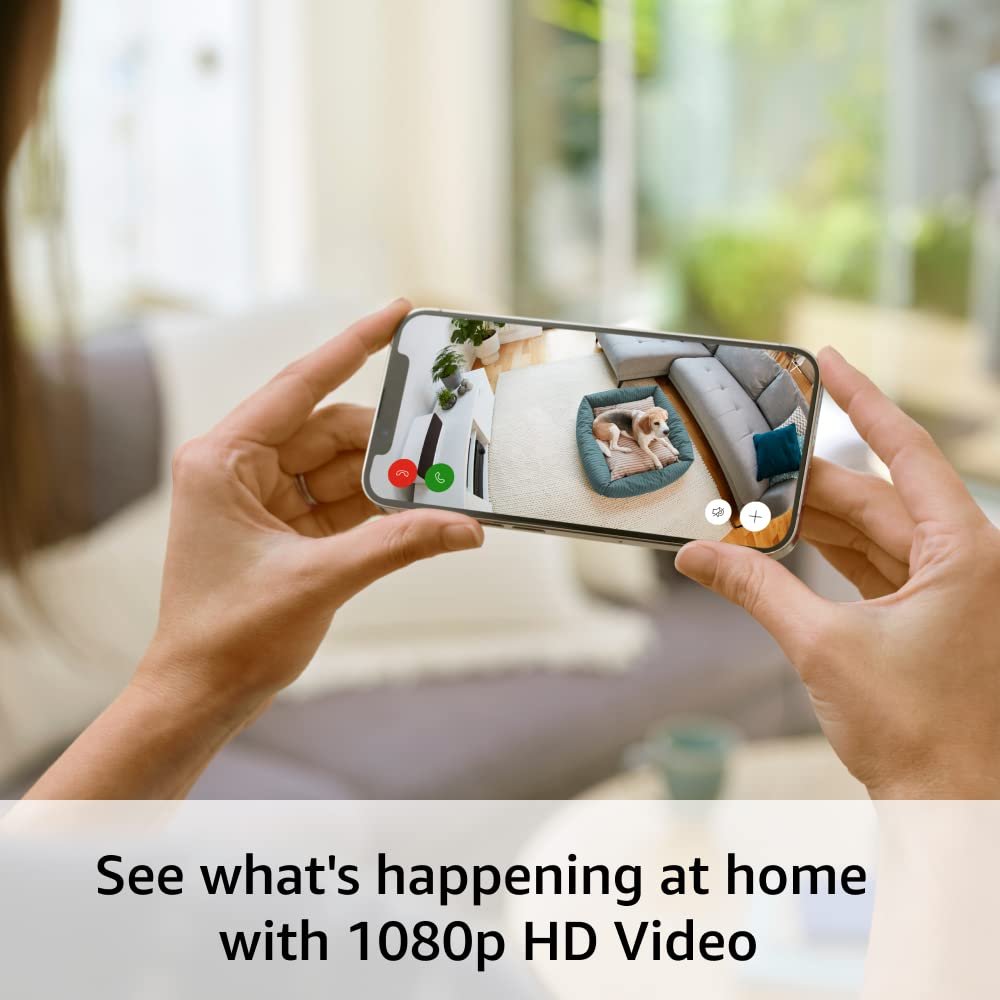 Ring Indoor Camera (2nd Gen) by Amazon | Plug-in pet Security Camera | 1080p HD Video, Privacy Cover, Wi-Fi, DIY alternative to a CCTV system | 30-day free trial of Ring Home