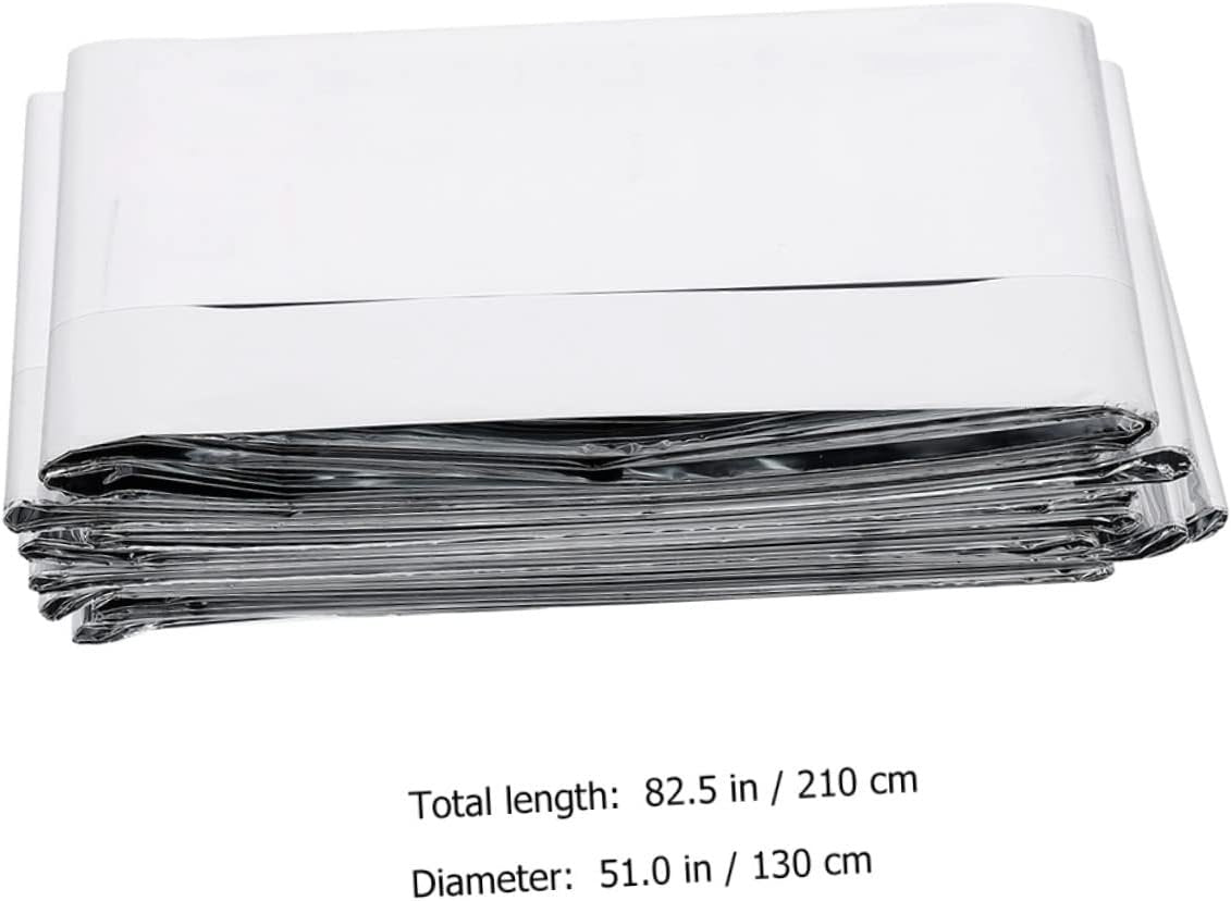 ibasenice 6Pcs Reflective Film Thermal Insulation Blanket Portable Emergency Camping Blanket for Outdoor Survival Hiking First Aid Weather Protection Heat Retention