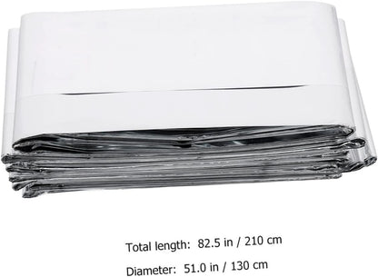 ibasenice 6Pcs Reflective Film Thermal Insulation Blanket Portable Emergency Camping Blanket for Outdoor Survival Hiking First Aid Weather Protection Heat Retention