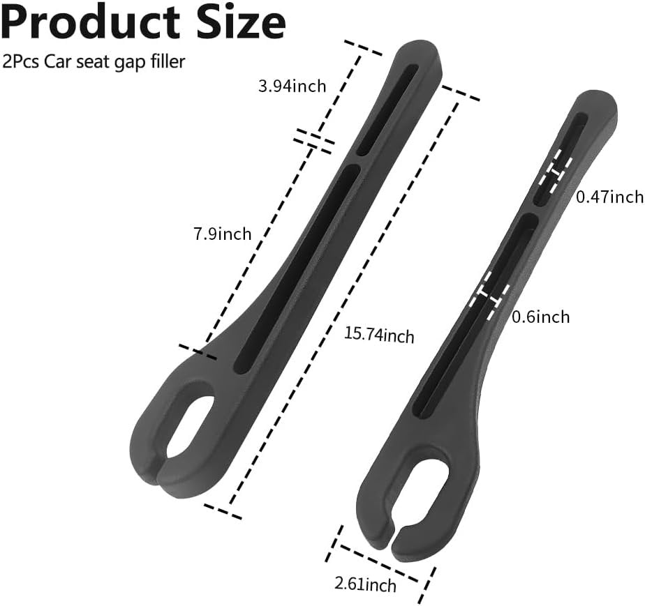 2PCS Upgrade Car Seat Gap Filler with Phone Holder,Multifunctional Car Gap Filler Car Seat Organizer for Avoiding Falling,Universal Car Interior Accessories Gap Filler for Car Seats (Black)