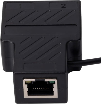 RJ45 Networks Splitters Adapters 1 to 2 Female USB to RJ45 Port with USB Power Cable LAN Interfaces Ethernets
