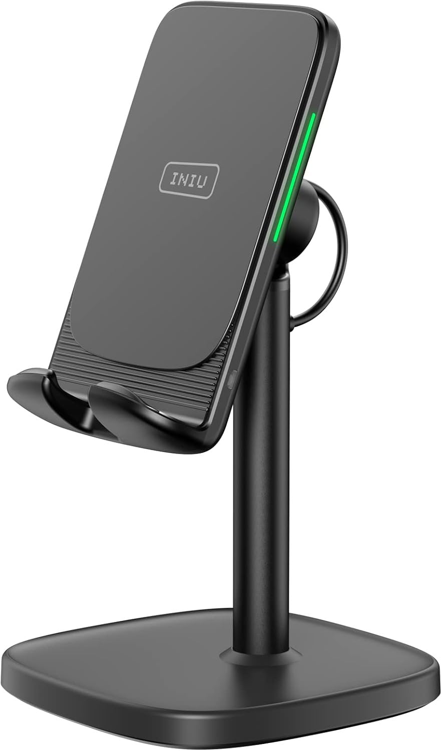 INIU Wireless Charger Stand, 15W Fast Wireless Charging Stand, Adjustable Angle Charger Dock Phone Holder, Wireless Charging Station Compatible with iPhone 16 15 14 13 12 11 Pro/Max Samsung S22 S21