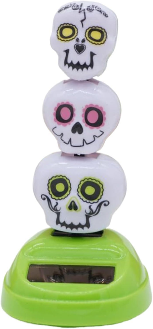 Generico Giocattoli Danzanti | Miniature Auto con 3 Teschi Oscillanti,Decorazione Tavolo, Interni Auto, Oggettistica Halloween per Feste Casa e Desktop