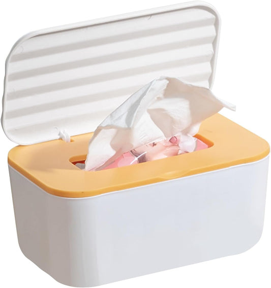 Huayeex Wipe Box Dispenser,Paper Holder Case for Bathroom | Sealable Multifunctional Dustproof Wipes Dispenser for Nursery Car Makeup Kitchen Toilet Diaper Travel Bathroom Table