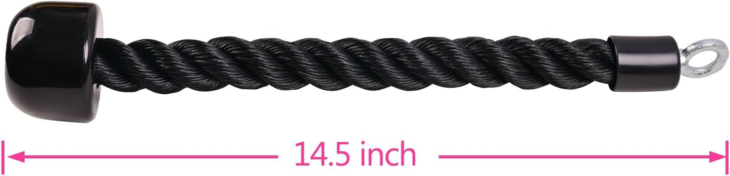 Tricep Rope Pull down,Heavy Duty Triceps Kit Easy to Grip & Non Slip Cable Attachment Ideal for Home Gym Face Pulls Tricep Push Down Rope System
