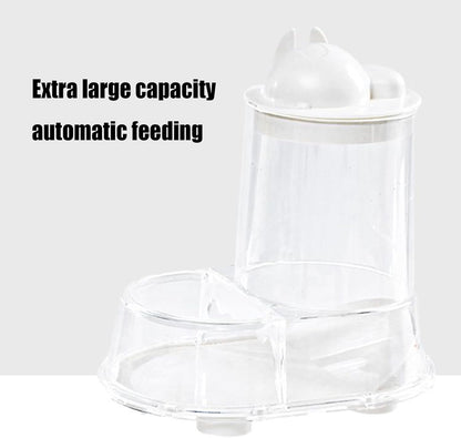 Automatic Hamster Feeder | Small Animal Feeding & Watering Supplies | Large Capacity Water Bottle Bracket for Treats Rabbits Nesting Training Indoor