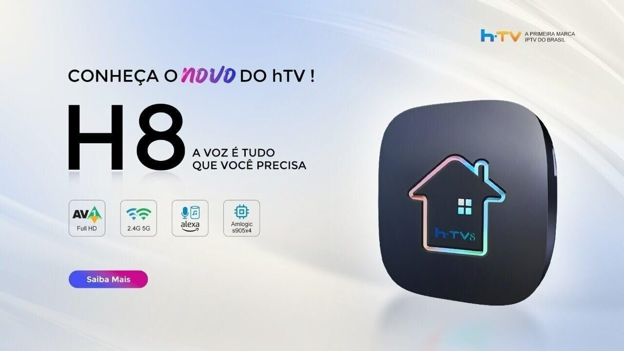 2025 H8 Brazil TV Box New Version Brazilian TV Box 2GRAM+16GROM HDMI Ultra HD USB2.0/3.0 Dual Band WiFi 2.4/5G - Supports Alexa