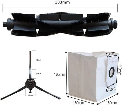 Cleaning Essentials for Verefa L11 Pro - Spazzola laterale principale e sacchetti per la polvere (B)