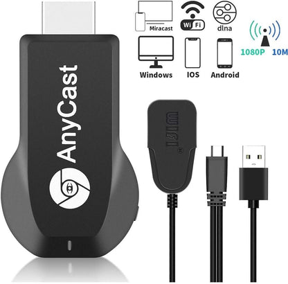 COMBLU Wireless Display Adapter, 4K 1080P HDMI WiFi Mobile Screen Mirroring Receiver Dongle for i-Phone Mac i-OS Android to TV Projector Support Miracast Airplay DLNA