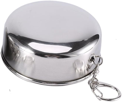 Zerodis S/M/L Stainless Steel Folding Travel Cup Portable Camping Outdoor Travel Folding Cup Retractable Folding Cup (M)