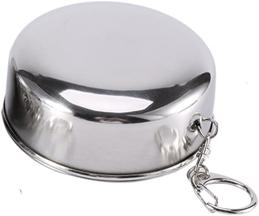 Zerodis S/M/L Stainless Steel Folding Travel Cup Portable Camping Outdoor Travel Folding Cup Retractable Folding Cup (M)