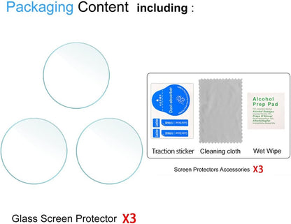 Suoman for Garmin Forerunner 165/165 Music Screen Protector, 9H Tempered Glass Film(3pack)+Charger Port Protector(2pack) for Forerunner 165/165 Music