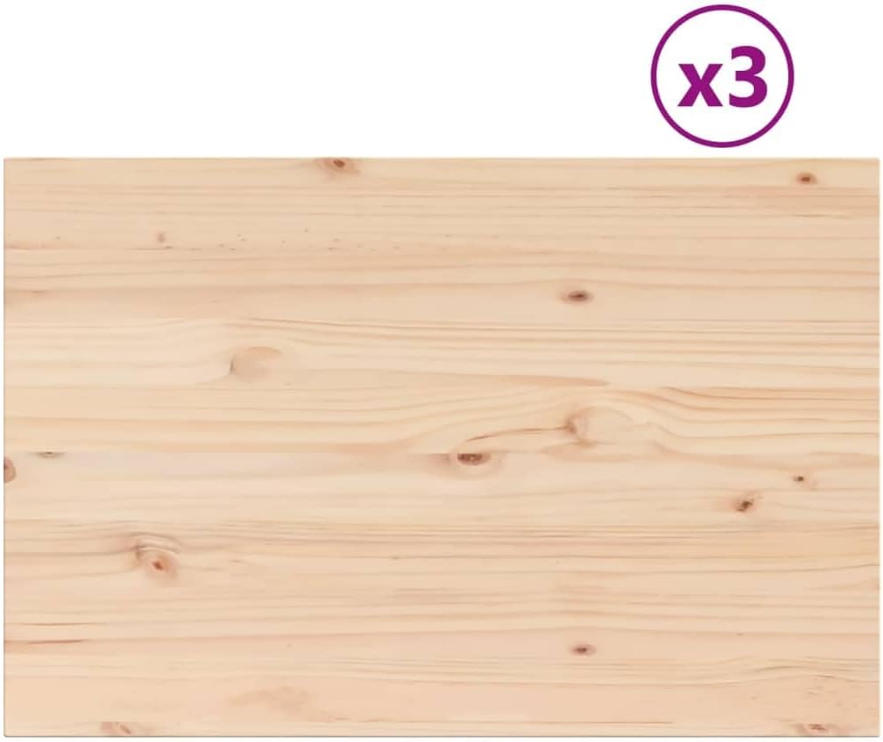 Replacement Dining Table Top, 159 x 80 x 1,7 cm, Set di 3, Rettangolare Wood Tabletop for Bar, Caffè, Tavolo, Solid Brown Hardwood, Ideale per ristoranti, Versatile Use.