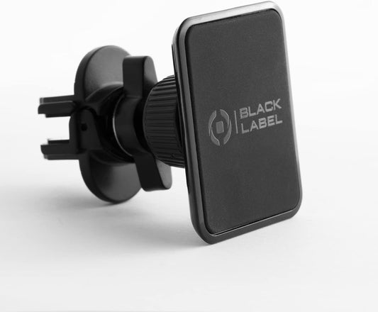 Celly, Magnetic Car Mount for Smartphones Black Label Line, Phone Holder with 6 Super Resistant Magnets, Suitable for Air Vents, Super Slim Design, 360° Adjustable Head
