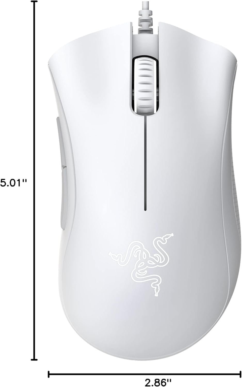 Razer DeathAdder Essential (2021) - Wired Gaming Mouse (Optical Sensor, 6400 DPI, 5 Programmable Buttons, Ergonomic Form Factor) White