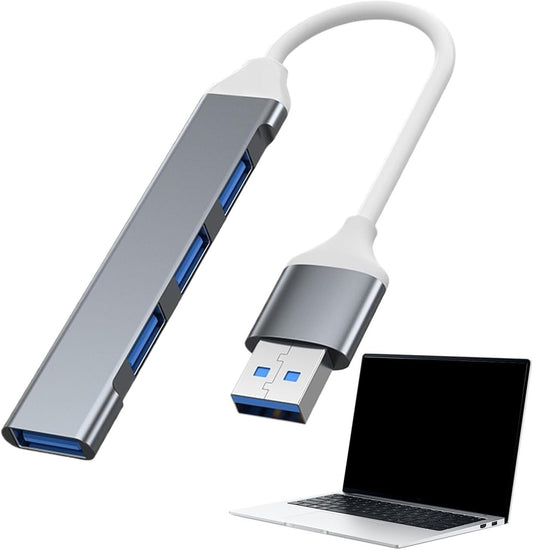 Generic High Speed USB Splitter â€“ Multiport Adapter Hub, 5Gbps Transfer Extender | USB 3.0 Expander Connector, Compact Data Port for Laptop Printer Audio Flash Drive Game Controller Use