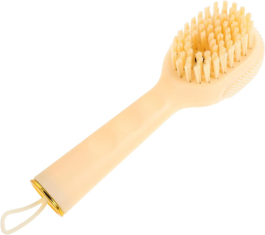 OATIPHO Versatile Shoe Cleaning Brush with Liquid Holder Dry Wet Cleaning Safe for Shoes Clothes Space-Saving Home Cleaning Essential