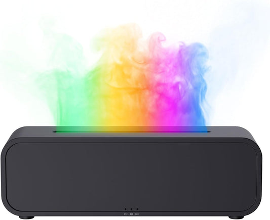 Essential Oil Diffusers, 250ML Diffusers for Home, Flame Ultra-Quiet Aroma Diffuser, Ultrasonic Aromatherapy Diffuser with Auto-Off, Timeable for Bedroom, Home, Office