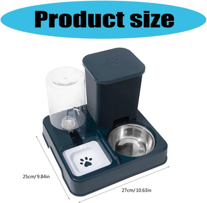 Alimentatore per alimenti di grande capacità 2 in 1 Dispenser d'acqua e ciotola per cibo per cani di piccola taglia Alimentatore automatico per irrigazione quotidiana alimentazione