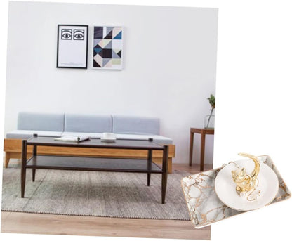 Holibanna Storage Plate Jewelry Tray Decoration Tray Decorative Trays Jewelry Display Plate Decorative Tray Desktop Decoration Ceramic Tray