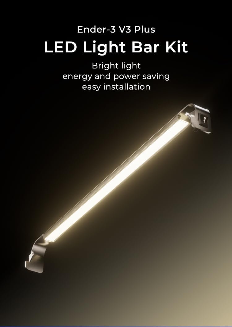 Creality Upgraded Ender-3 V3 Plus LED Light Bar Kit for 3D Printer, Upgraded LED Chip, Energy and Power Saving, Easy Installation, Soft Light