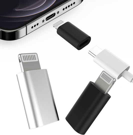 USB C Female to Lightning Male Dongle Adapter(3pack)Type-C Charger Cable Port Connector for Apple Iphone 14 13 12 11 Pro Max Mini X Xs Xr Se 6 7 8 Plus Ipad Air 2018 Charging Cord Data Sync Converter