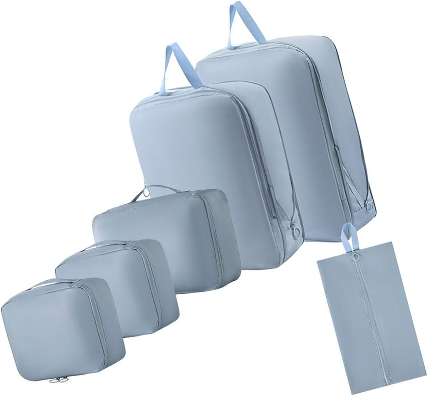 Mllepjdh 6Pcs Convenient Luggage Organizers Set Practical Nylon Packing Cubes Bags Efficient Luggage Organization Pouches