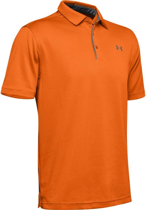 Under Armour Men's Tech Golf Polo , Team Orange (800)/Graphite , Medium