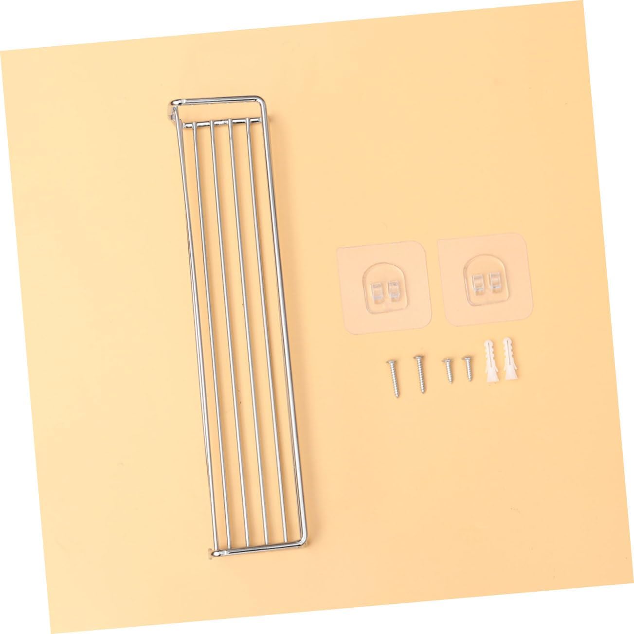 FUNOMOCYA 2pcs Stainless Steel Wall Mounted Kitchen Shelf Multi Functional Spice Storage Rack for Condiments Bathroom and Home Organization Silver