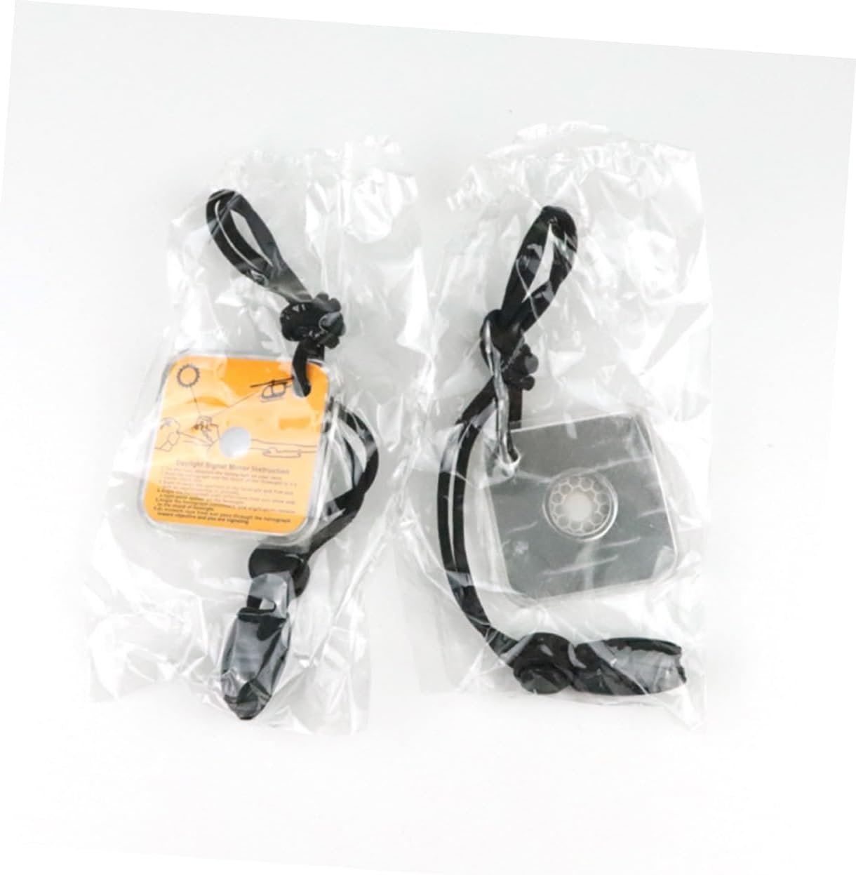 Kisangel 2pcs Signal Mirror Survival Emergency Mirror Reflective Mirror Reflector Accessories Multifunction