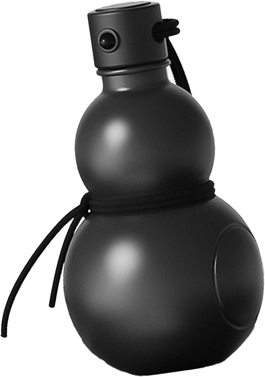 Gourd Water Bottle, PCTG Outdoor Water Bottle, Gourd Sports Travel Water Bottle Set, Multifunctional Gourd Drinking Cup Jug for Indoor Decoration, Office, Outdoor (Black)
