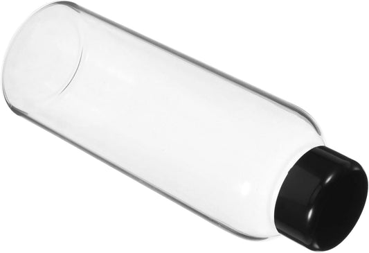 BRIGHTFUFU High-temperature Resistant Glass Water Bottle 400ml Squeeze Sports Bottle Portable Drinking Cup for Outdoor Activities