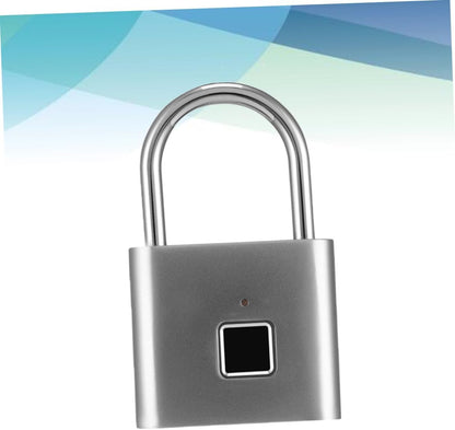 FOMIYES Intelligent Fingerprint Password Luggage Lock Durable Silver Lock for Travel Cabinet Suitcase Supports Fingerprints Secure Easy Password Setup Multi Purpose Security