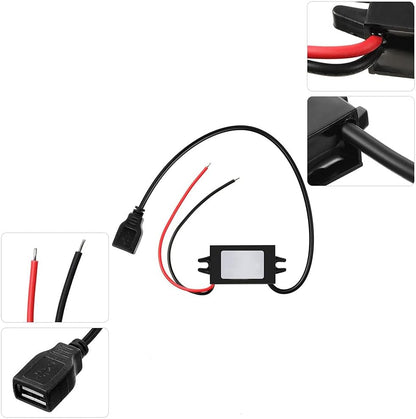 Tiardey 12V to 5V DC Converter Buck Module USB Power Adapter DC Power Adapter Converter DC to DC Regulator Power Converter for Car