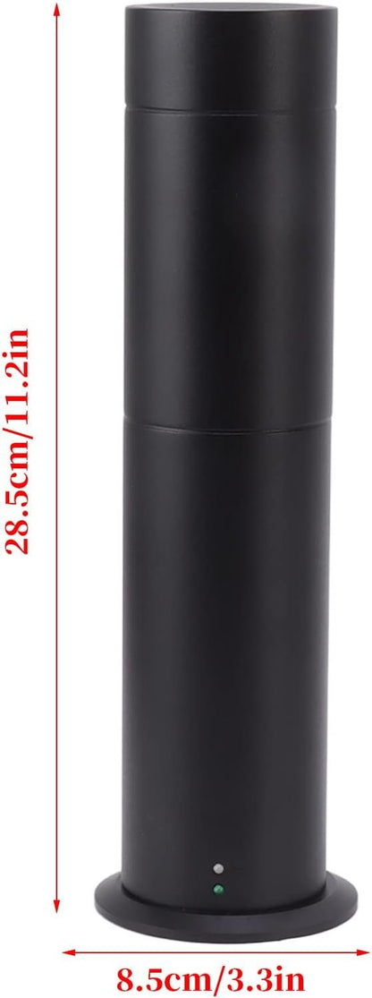 Essential Oil Diffuser, 120ml Smart Remote Control Scent Air Machine Adjustable Time and Fragrance Cylindrical Aromatherapy Diffuser with 200m3 Cover Range for Home Hotel (Black)