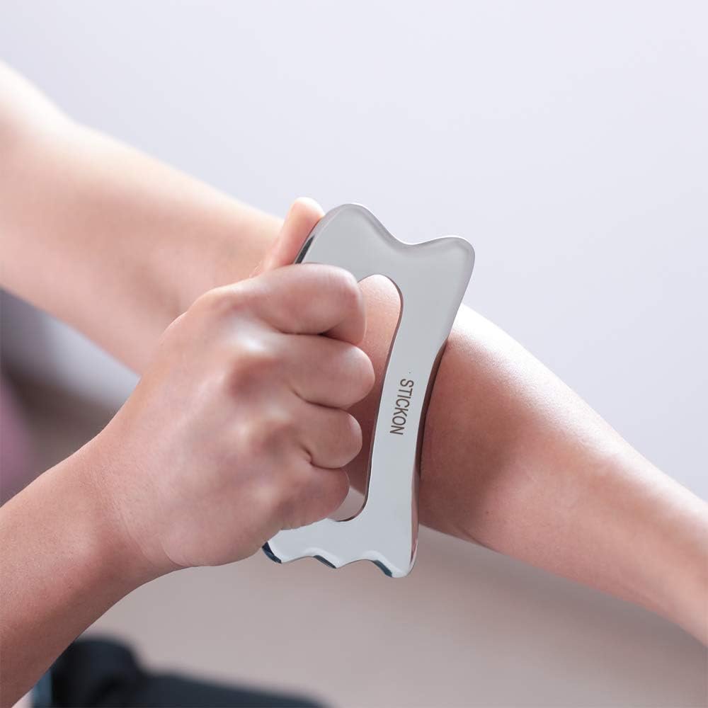 Stainless Steel Gua Sha Scraping Massage Tool IASTM tools for Soft Tissue Therapy and Reduce Back, Legs, Arms,Neck,Shoulder Muscle Pain