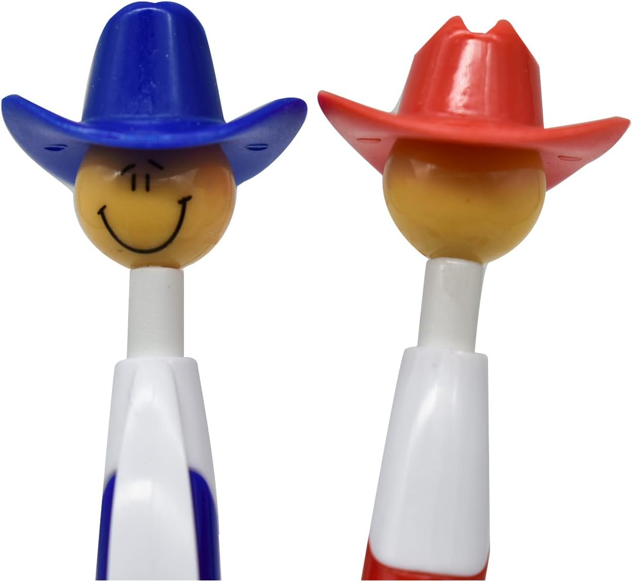 Lopenle 14PCS Cool Cowboy Pens Cowboy Hat Smile Pen Retractable Ballpoint Pens For School Home Office Stationery Supplies