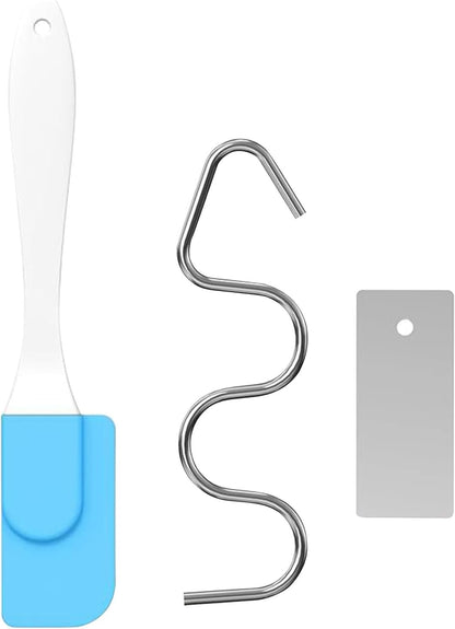 Muovo al burro di noci, strumento di miscelatore al burro di noci, Strumento di agitazione in acciaio inossidabile, Gadget da forno a prova di arrugginito con spatola, utensile da cucina per barattoli