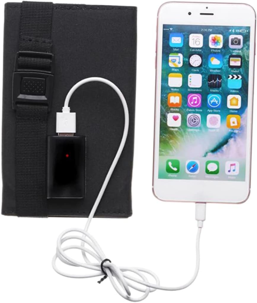 Gogogmee Foldable Solar Panel Charger 10w Solar Power Bank USB Port for Mobiles Outdoor Use